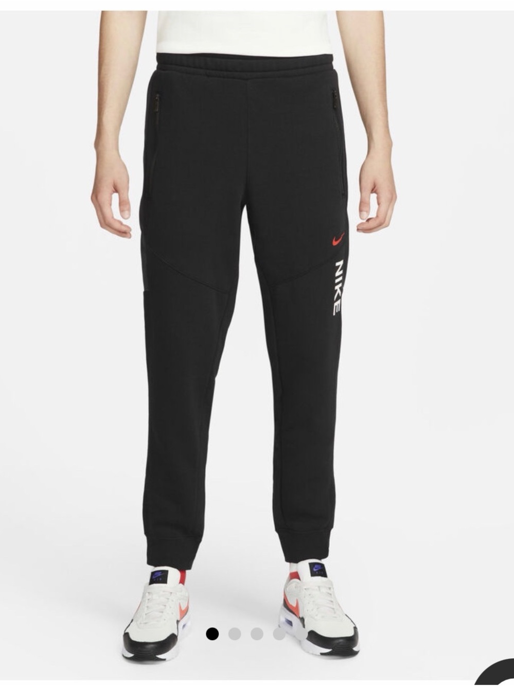 Nike Men’s Black Joggers with White & Red Logo